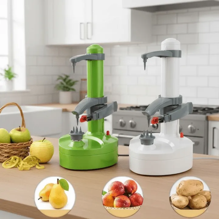 Éplucheur électrique rotatif automatique, éplucheur de fruits et légumes (colleur aléatoire)