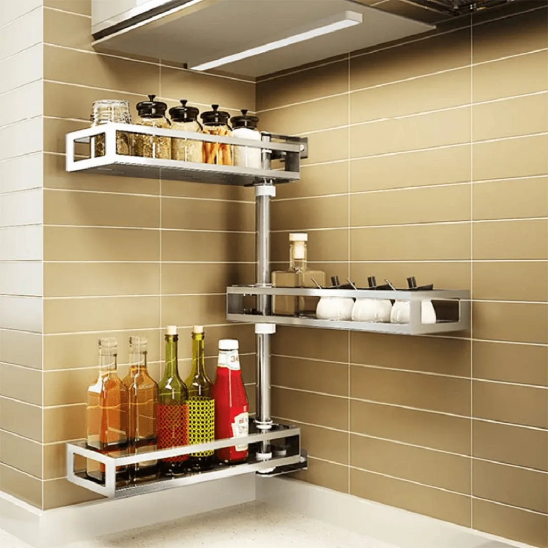 Organisateurs de la cuisine et de la salle de bain en acier inoxydable