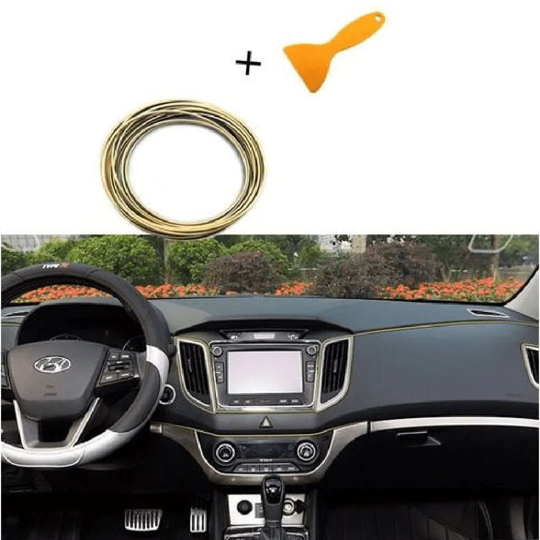 Bande décorative d'intérieur autocollante 5M décoration de voiture