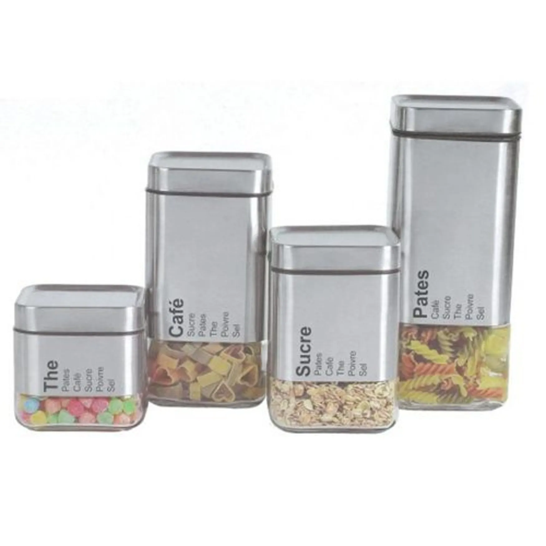 Lot de 4 Bouteilles de Stockage de Cuisine Innovantes
