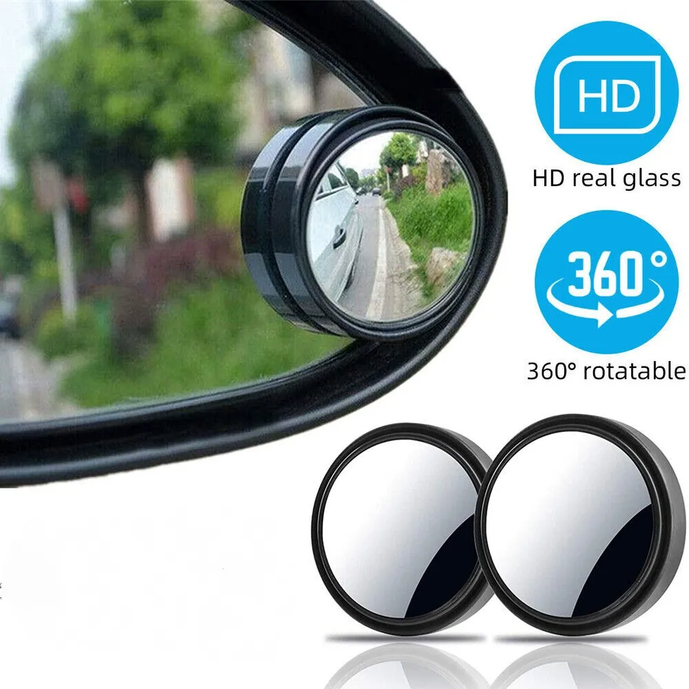 2 Pièces Mini Rétroviseurs Ronds Auto-adhésifs