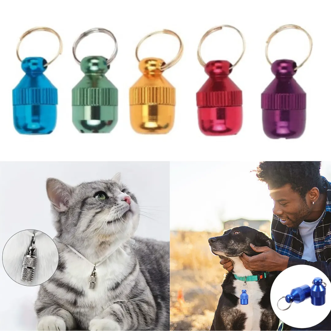Élégant Pendentif d'Identification pour Chat et Chien Assurez leur Sécurité avec Style (colleur aléatoire)