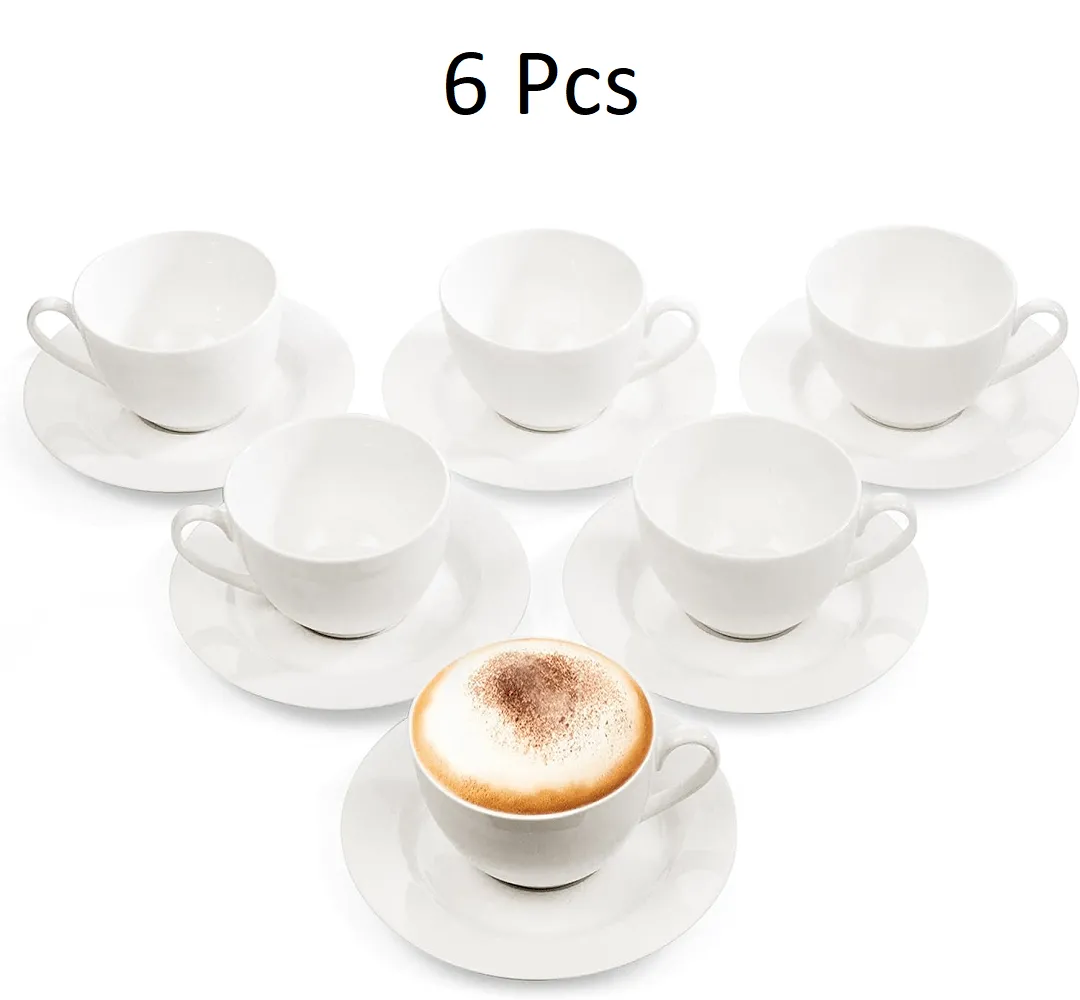   6 tasses à café pour expresso avec 6 soucoupe en céramique