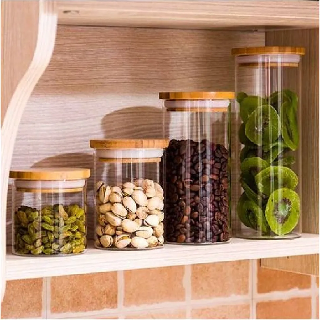 Bouteilles d'assaisonnement pour pâtes et boîte de thé 4Pcs