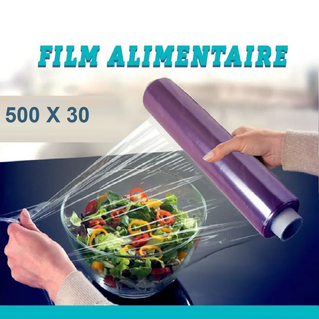 Film Alimentaire Transparent pour la Cuisine 500 x 30 cm