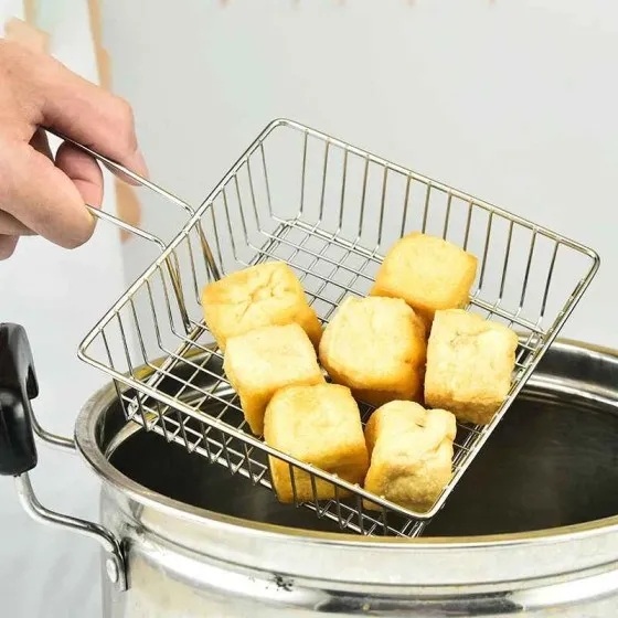 Panier en Acier Inoxydable pour Frites et Chips