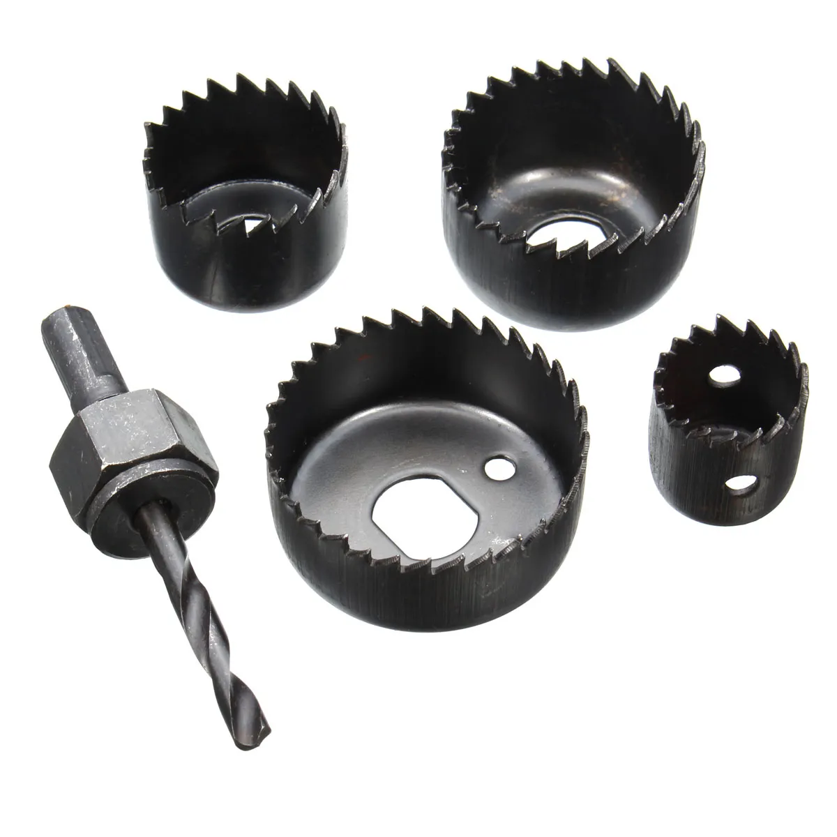 6 pcs Fraises pour scie cloche, outil d'alésage haute dureté résistant à l'usure foret en dents de scie en acier allié pour le forage du bois