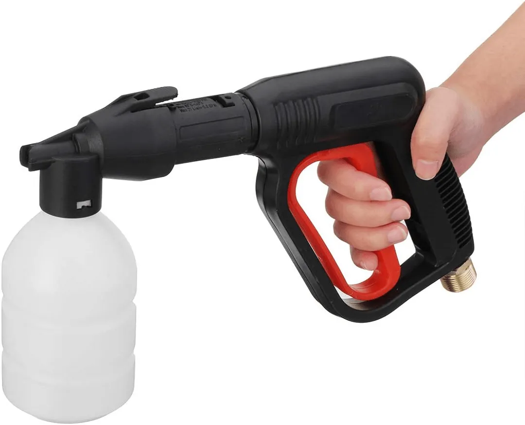 Pistolet avec pot de mousse pour nettoyeur Équipement de lavage de voiture