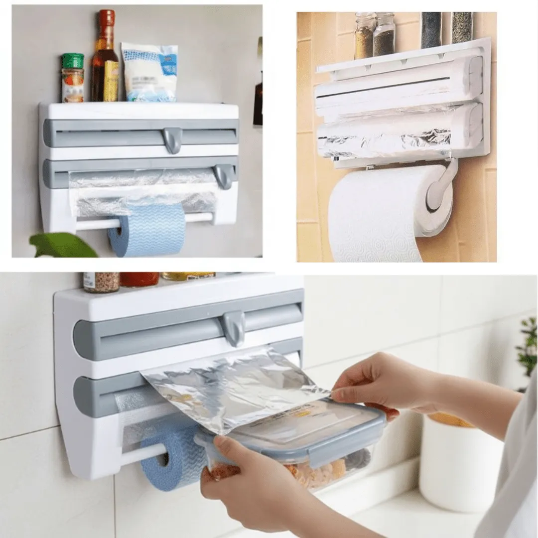 Support Multifonctionnel pour Rouleaux de Cuisine (colleur aléatoire)