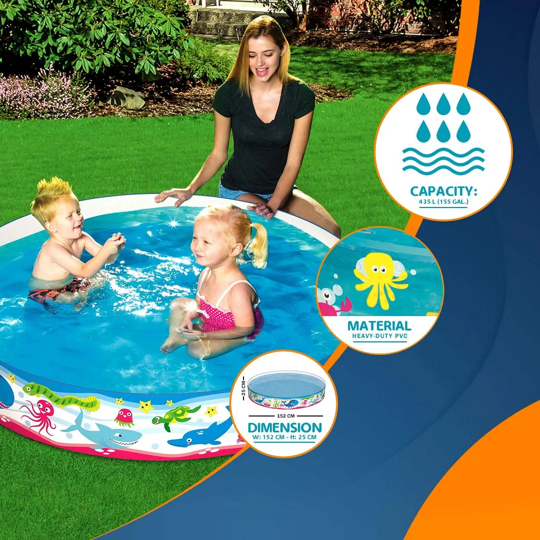 Piscine ronde sans gonflage amusante pour enfants