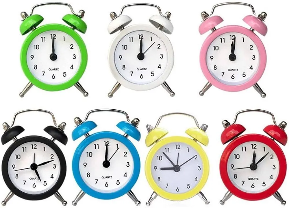 Mini horloge de poche pour la décoration de chambre et de bureau (colleur aléatoire)