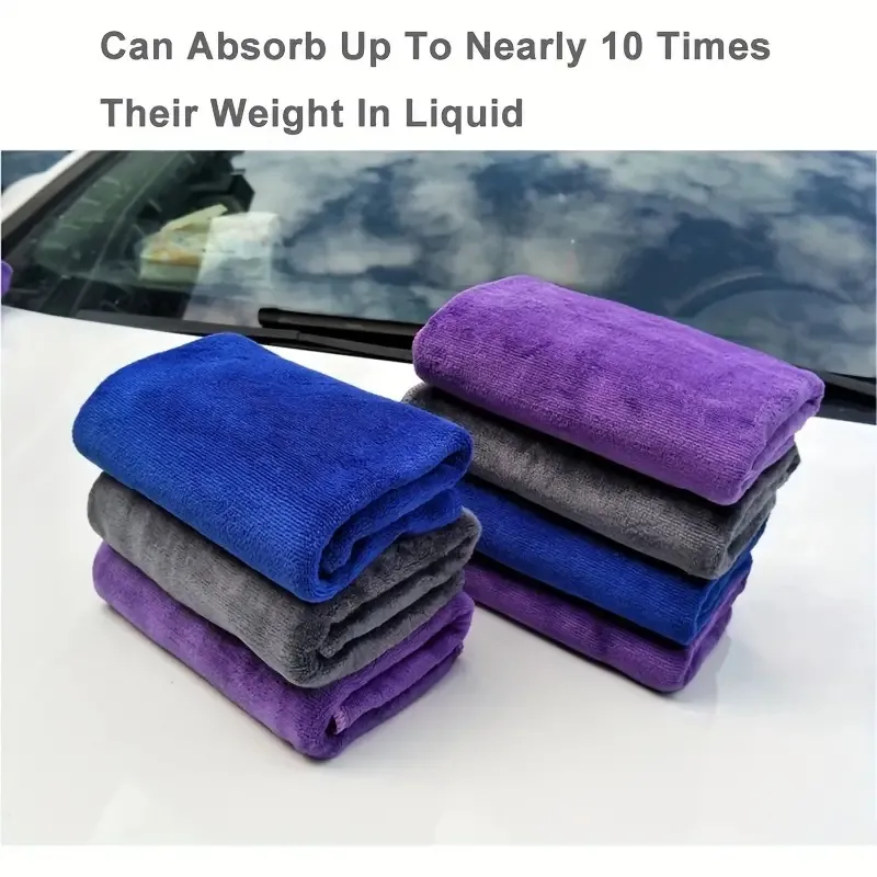 Serviette de Lavage en microfibre Multifonctionnelle pour Voiture, Maison (colleur aléatoire)