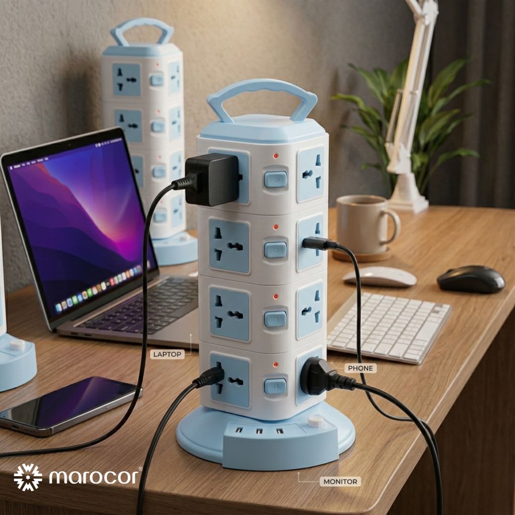 Rallonge multiprise à 16 prises - Multiprise avec ports USB Pour le bureau, la maison