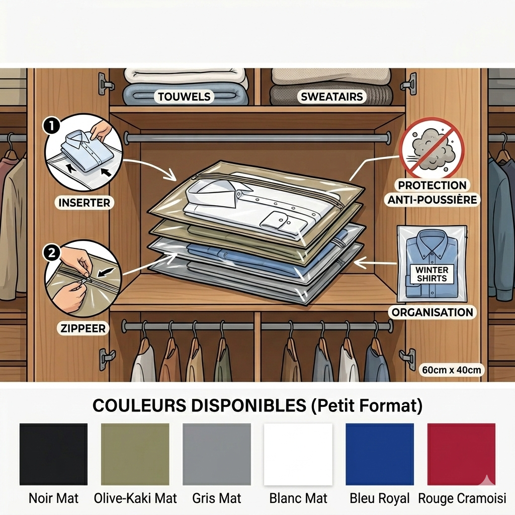 pochette de rangement les vêtements Gardez vos tenues en parfait état