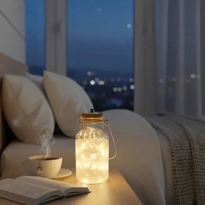 مصباح إضاءة ليلي LED في وعاء زخرفي، على الطراز التذكاري