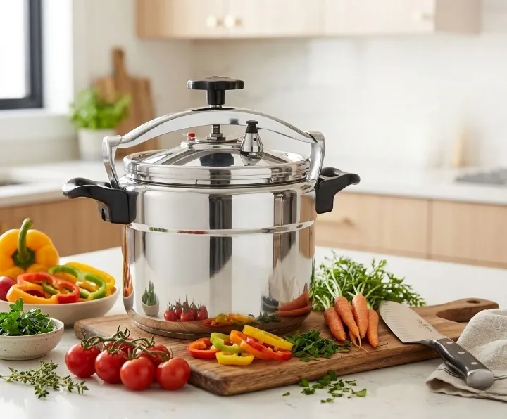 Autocuiseur 7 litres en aluminium, marmite à pression pratique pour cuisson rapide