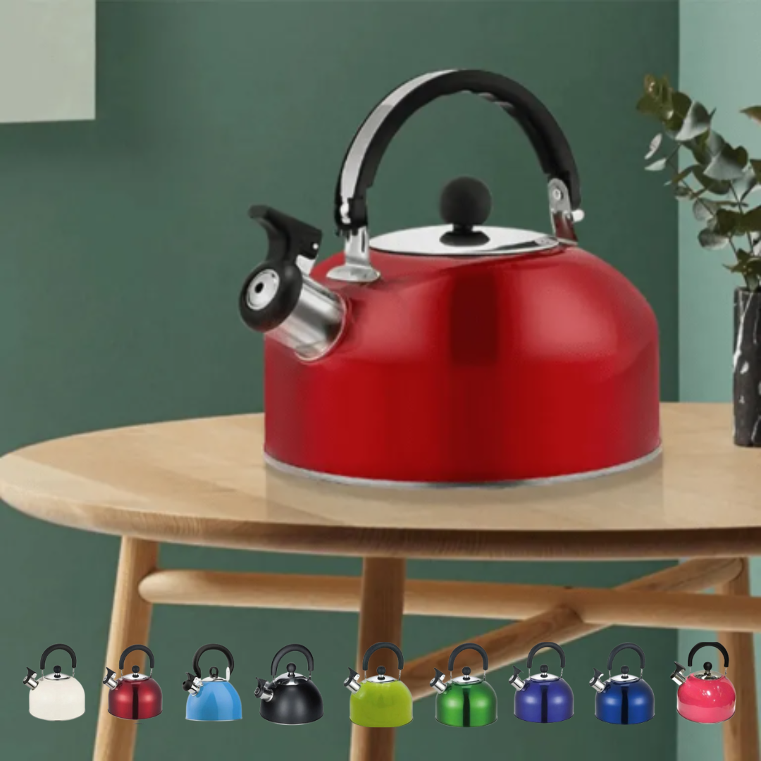 Bouilloire à thé sifflante en acier inoxydable 2,0l,Élégante et pratique (colleur aléatoire)