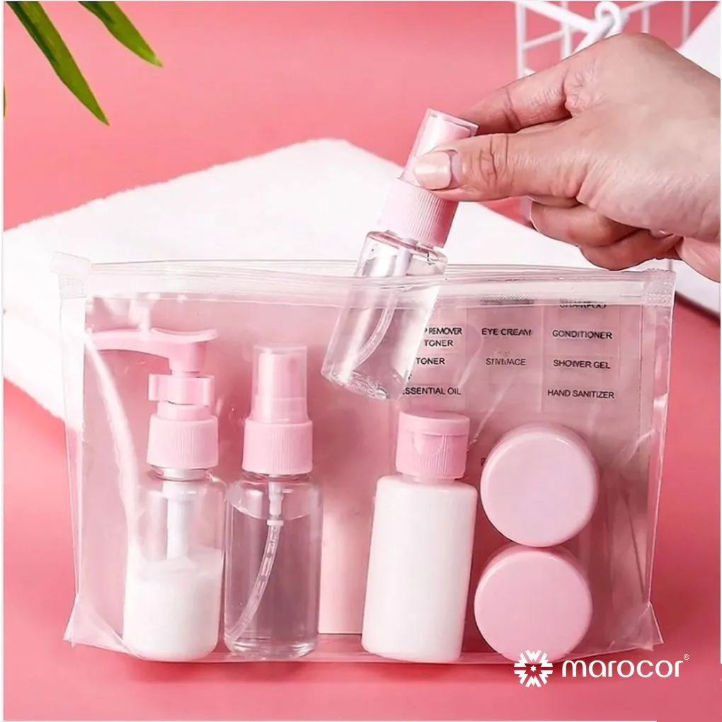 flacons vaporisateurs pour produits personnel  rechargeables et réutilisables : shampoing, crème, parfum, brume fine  (colleur aléatoire)