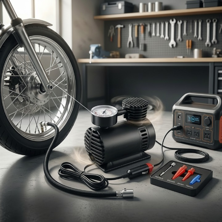 Mini compresseur d'air portable 12V , pour pneus de voiture