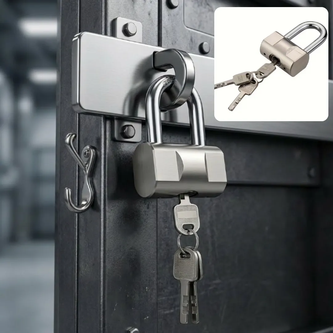 Cadenas de sécurité robuste avec chaîne antirouille pour portes, portails et coffres