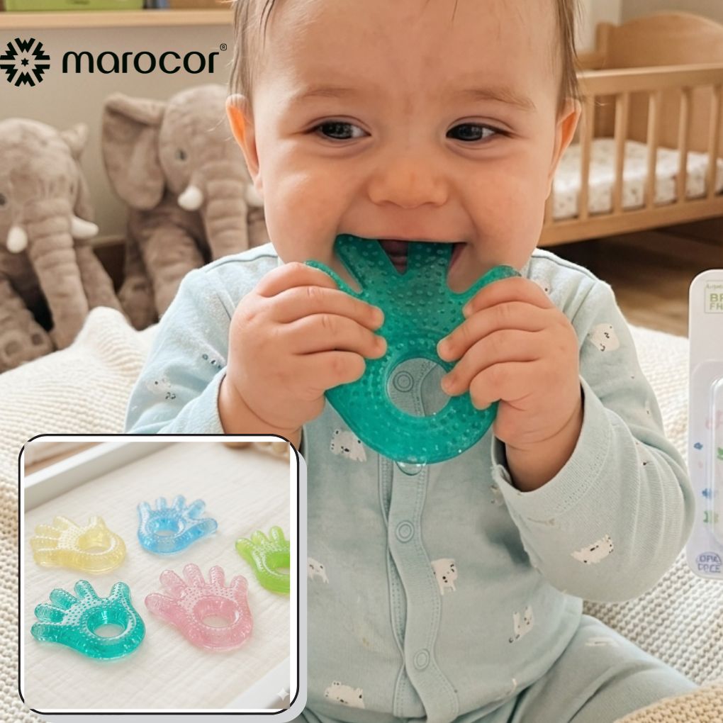 Anneau de dentition réfrigérant  Apaise et soulage les poussées dentaires de bébé