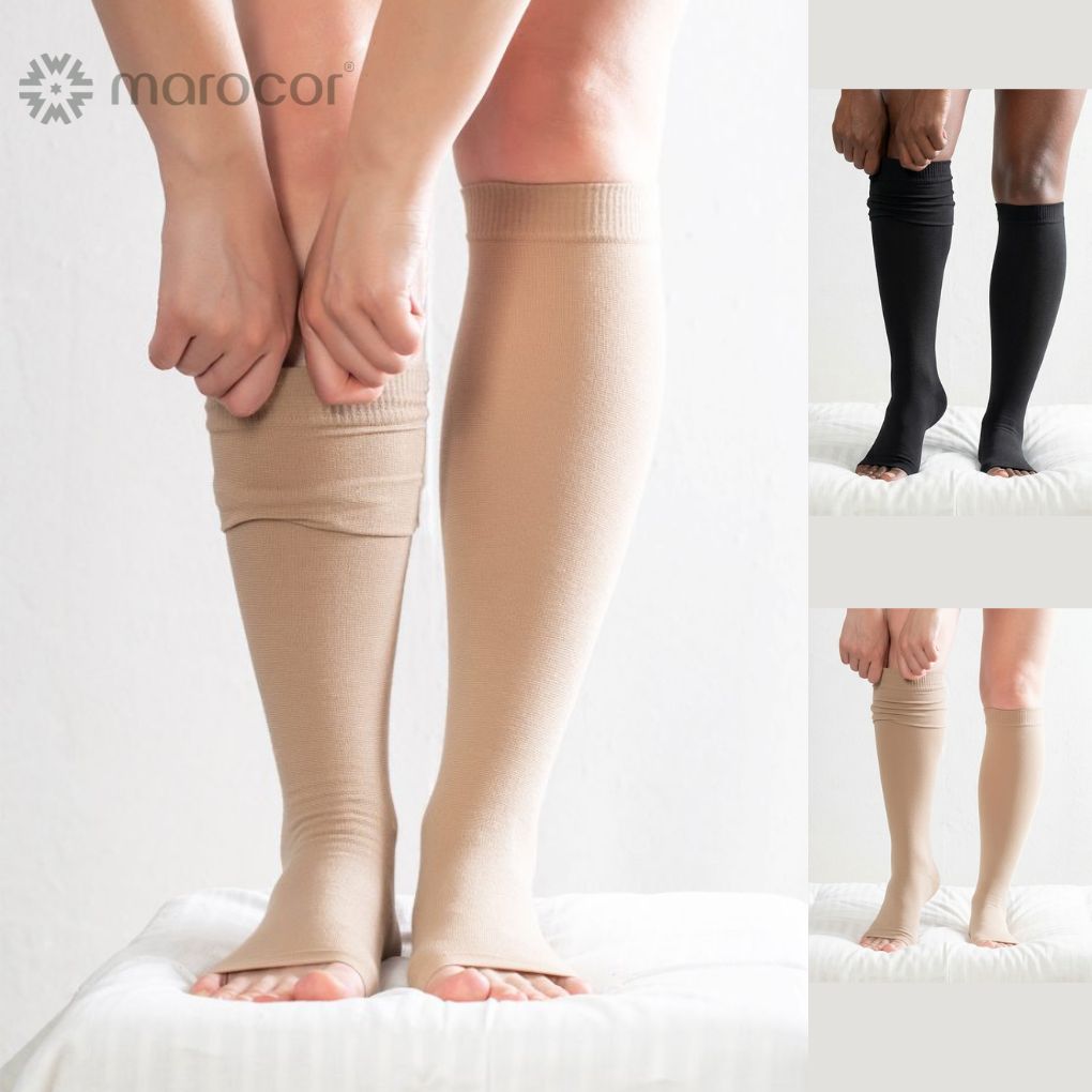 Chaussettes de maintien jusqu'au genou, confort et praticité