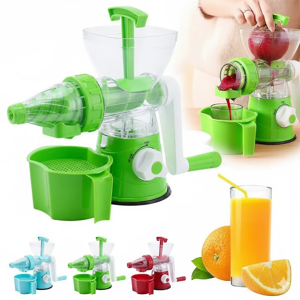 Extracteur manuel de jus à manivelle pour fruits frais (colleur aléatoire)
