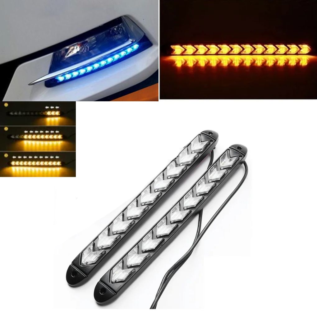 2 pièces Feux de jour de voiture DRL LED phare étanche Flexible, décorative automatique