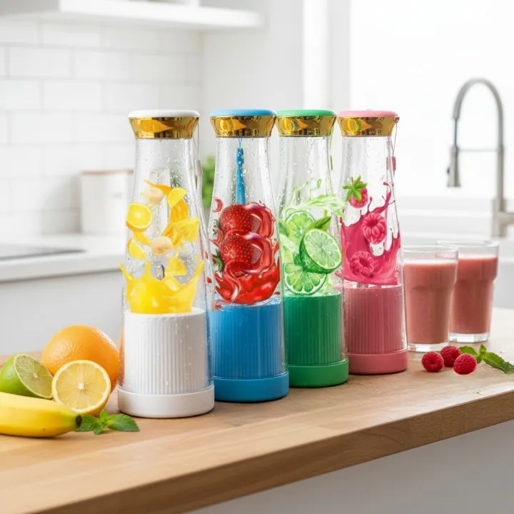 Mini blender portable rechargeable USB pour jus de fruits (colleur aléatoire)