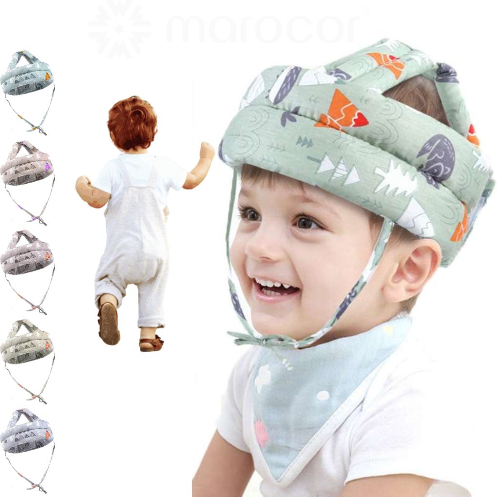 Casque de sécurité pour bébé, protection de tête avec rembourrage anti-choc.