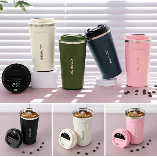 Gardez votre café chaud toute la journée avec notre Tasse Thermos en Acier Inoxydable (colleur aléatoire)