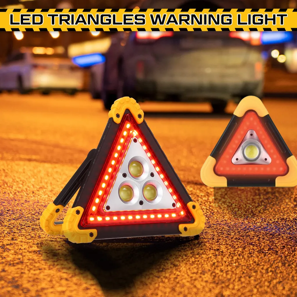 projecteur de voiture, Triangle voyant d'avertissement rechargeable