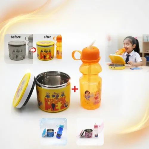 Élégance Hydratante Ensemble de Bouteille d'Eau et Boîte à Déjeuner pour un Style Raffiné