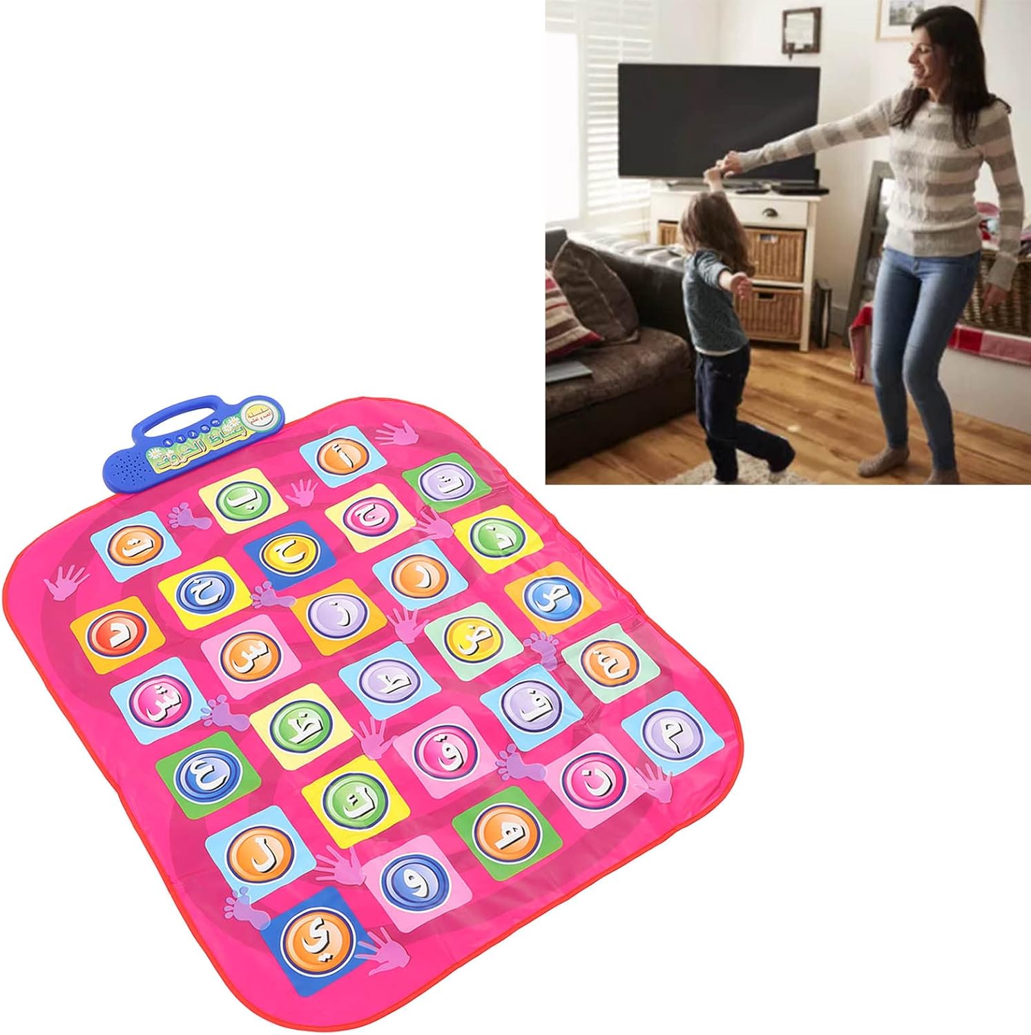 Tapis de danse pour enfants LJCM, tapis de danse électronique aux couleurs vives, pliable, souple et de qualité supérieure, idéal pour