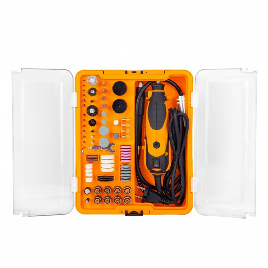 Kit Mini Outils Rotatifs – Perceuse, Meuleuse et Accessoires pour Artisanat et Sculpture