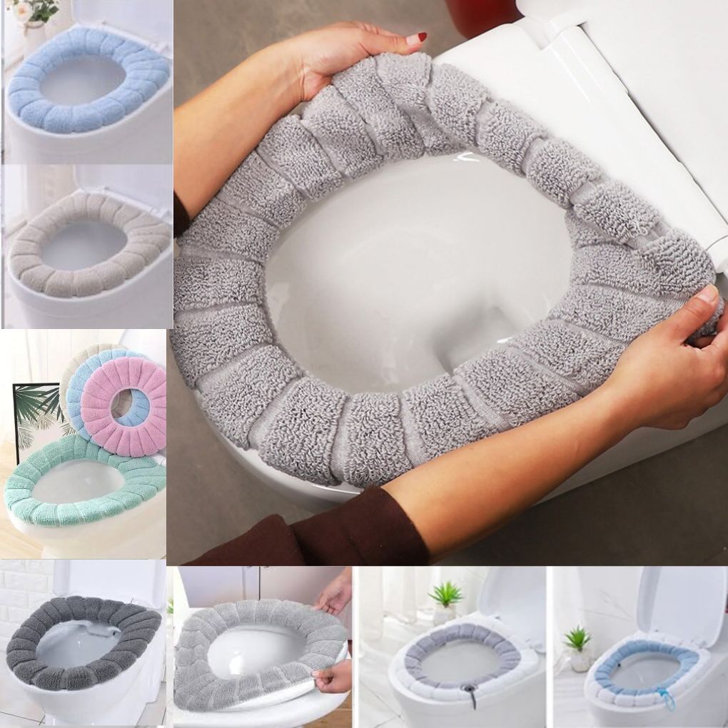 Couverture de toilette douce et chaude, lavable et extensible