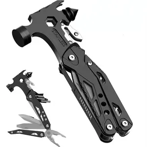 Marteau Multi-Outils 12-en-1 de Survie – L'Indispensable Compact pour l'Aventure et le Quotidien