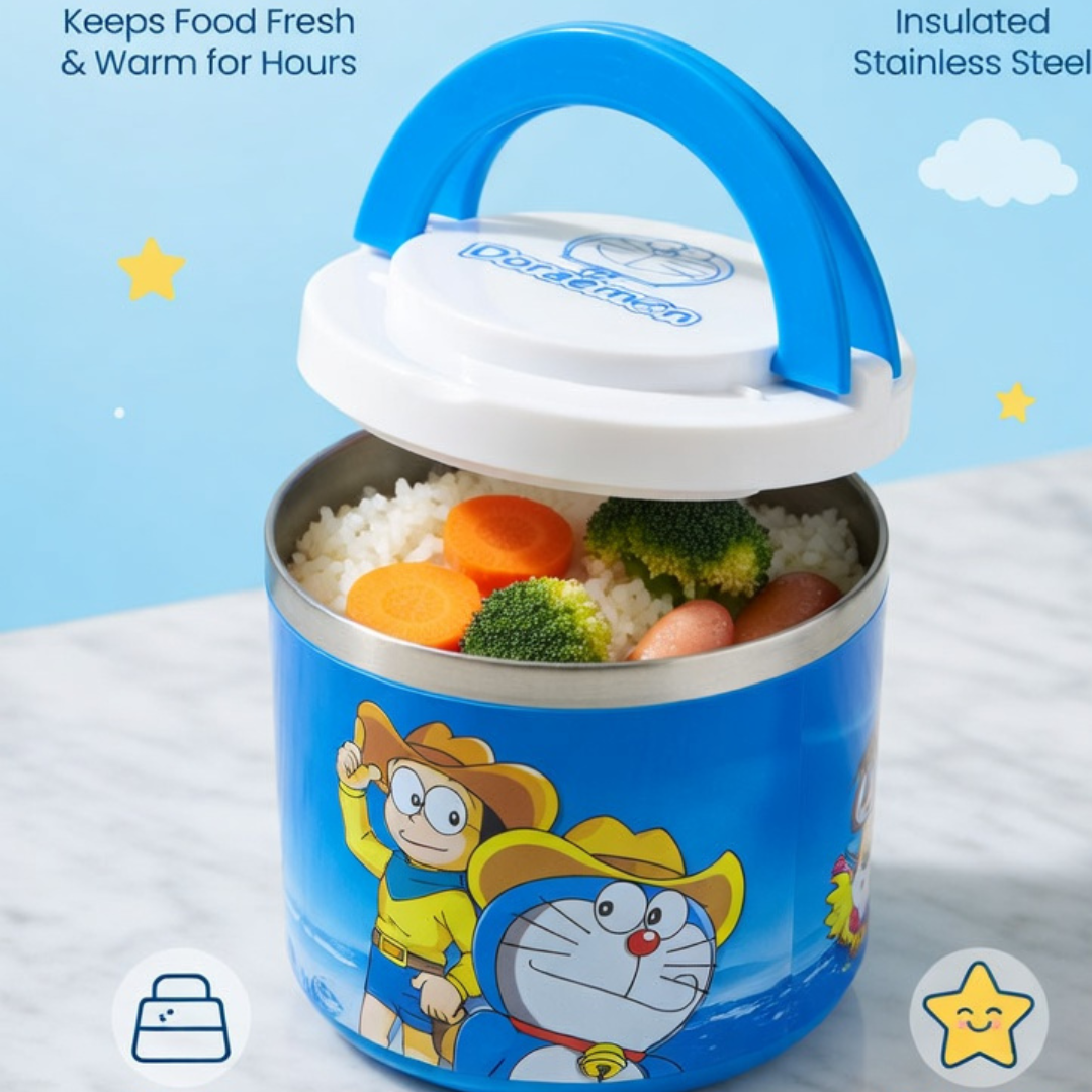 Boîte à déjeuner en inox avec motif personnage pour enfants