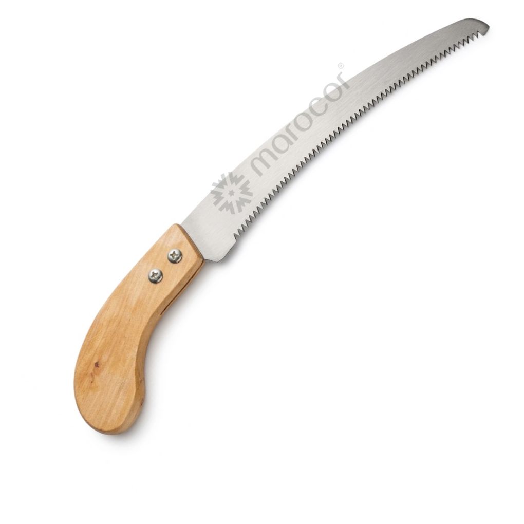 Scie à Élaguer Manuelle Courbe 300 mm avec Manche en Bois