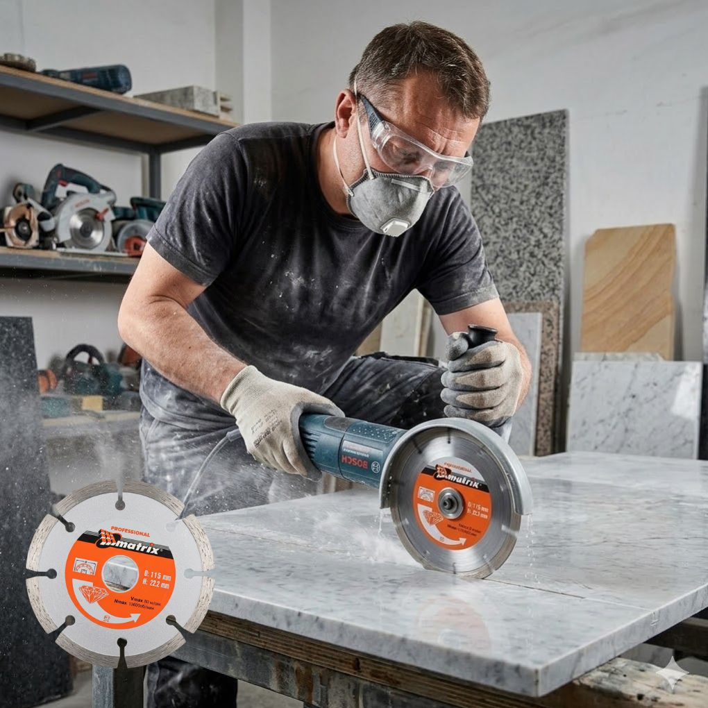 Disque diamanté à segments - 115 mm x 22,2 mm - Performance professionnelle