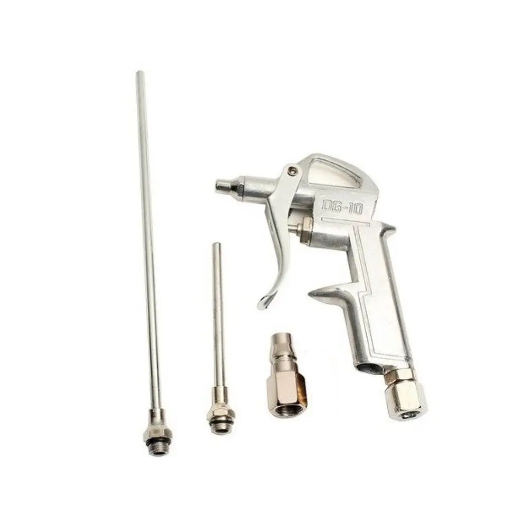 Pistolet de soufflage pneumatique avec buse longue - Idéal pour les zones d'accès difficile et les machines