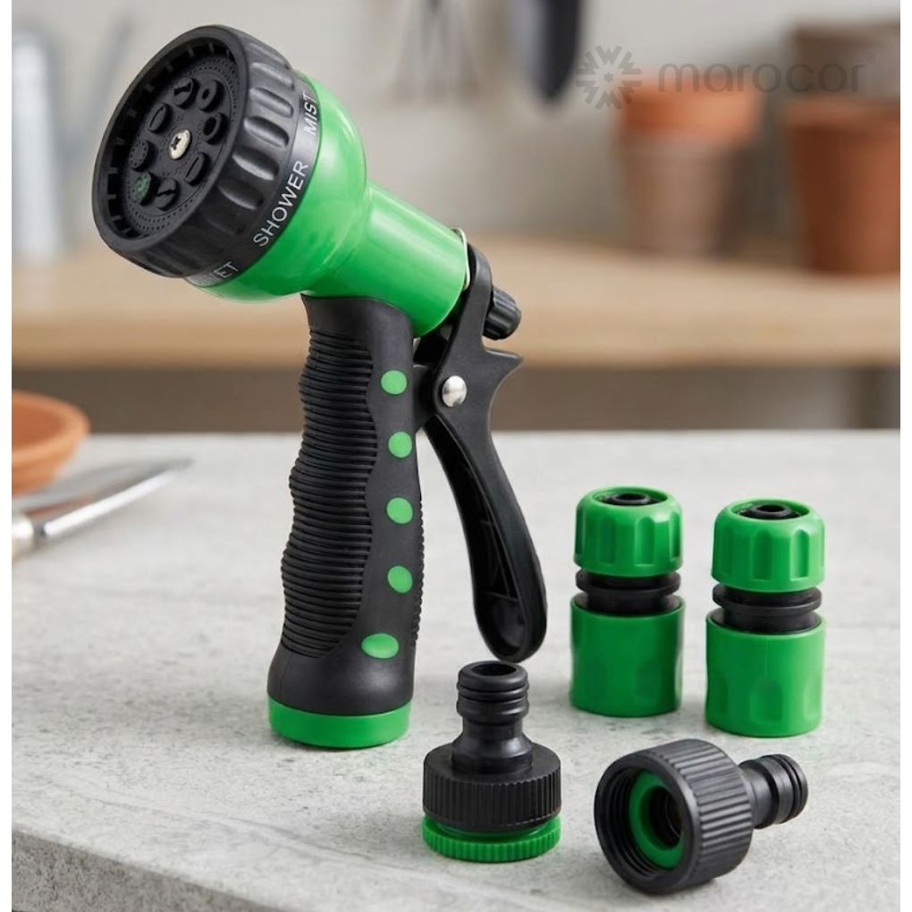 Pistolet d'Arrosage Multifonctions avec Raccords