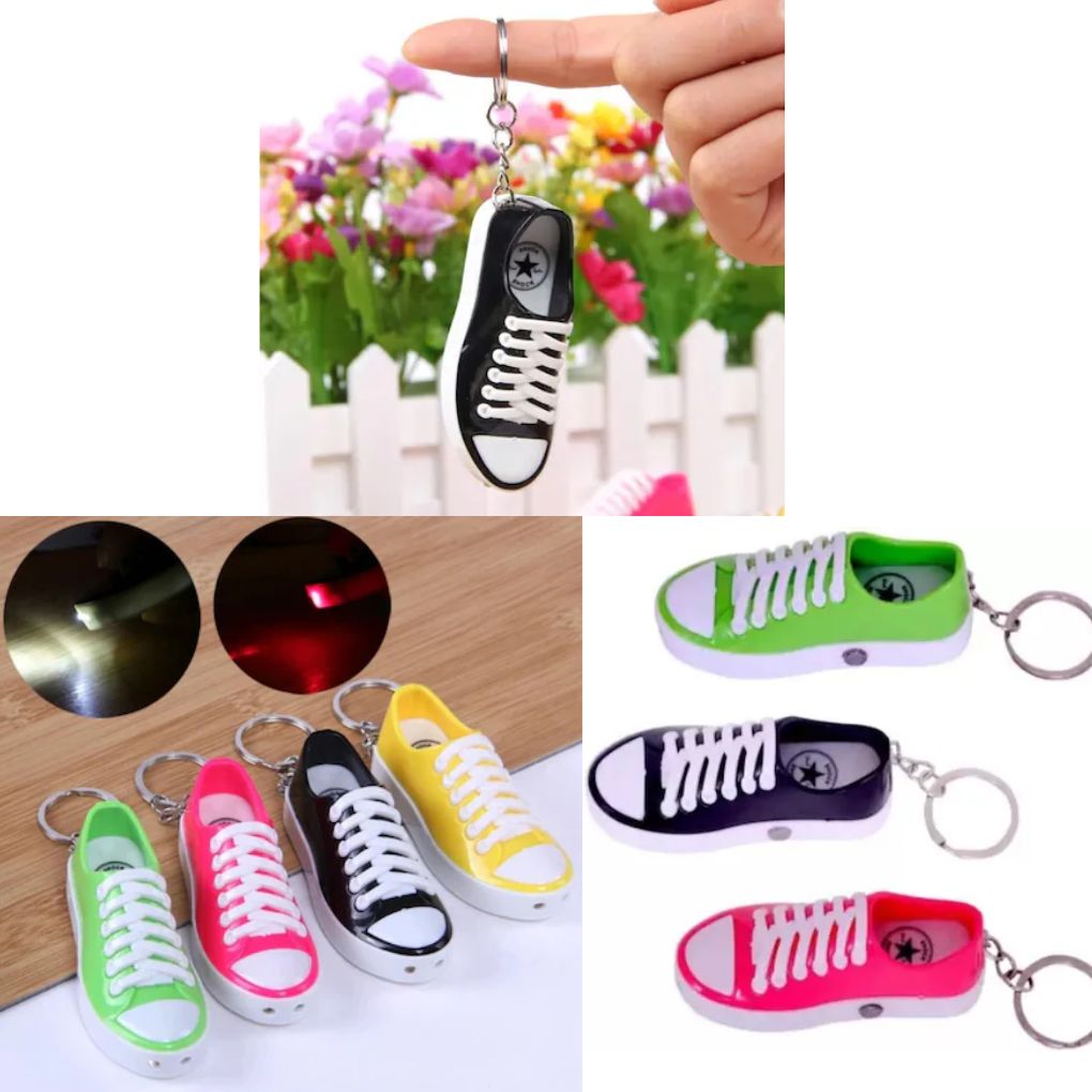 Chaussure farceuse électrisante avec porte-clés, laser et lampe torche pour s'amuser, Jouet pour piéger ses amis