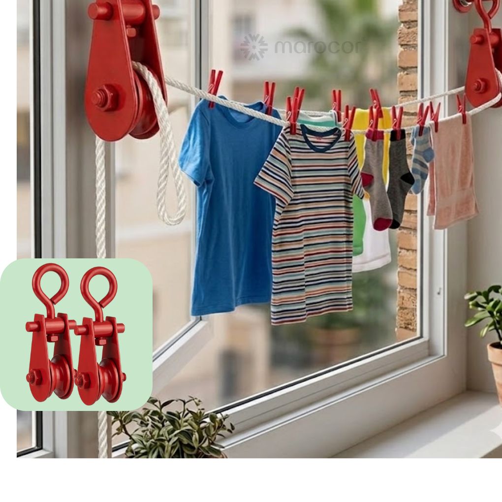 2 pcs Poulie de levage robuste avec œil pivotant pour un guidage précis des cordes