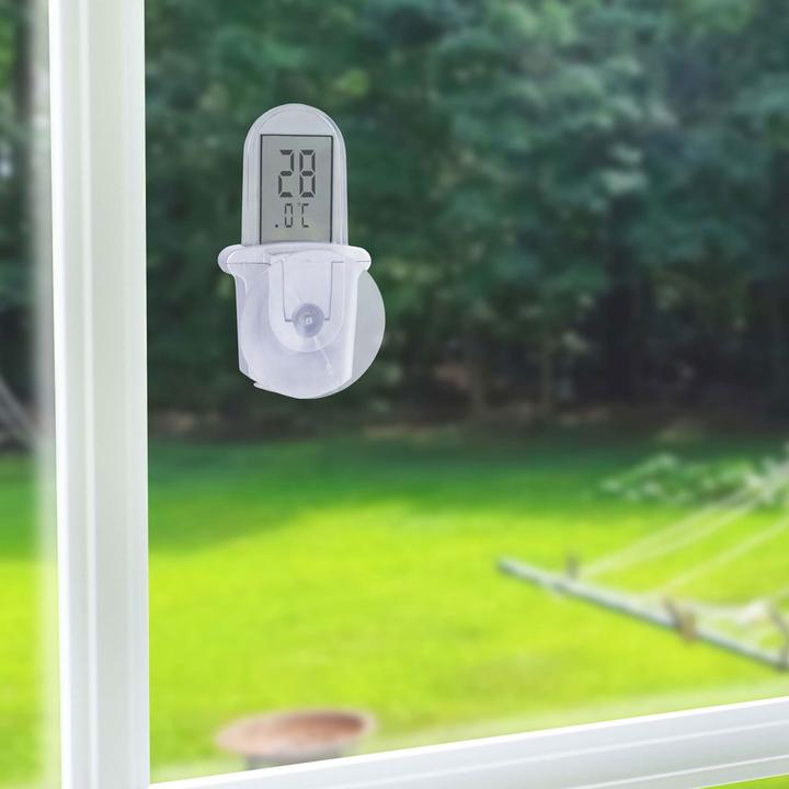 Thermomètre Digital d'Extérieur et d'Intérieur avec Ventouse