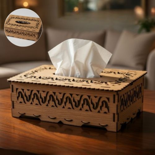 Boite a mouchoirs artisanale en bois