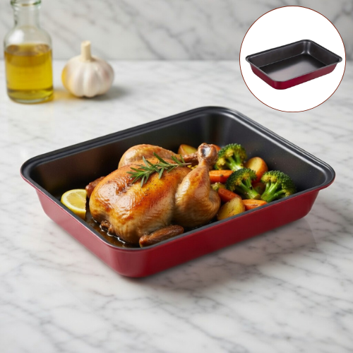Plaque de cuisson pratique avec surface antiadhérente résistante