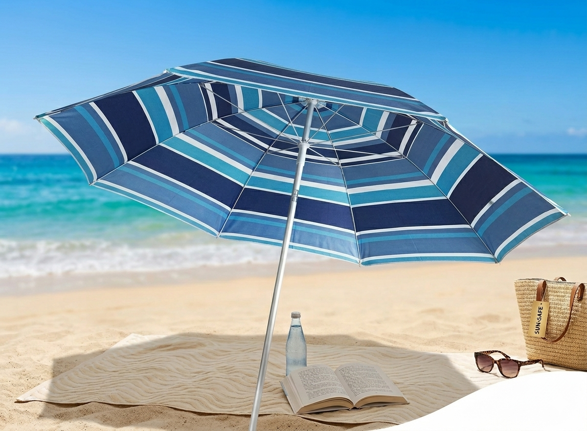 Parasol de plage léger et facile à transporter