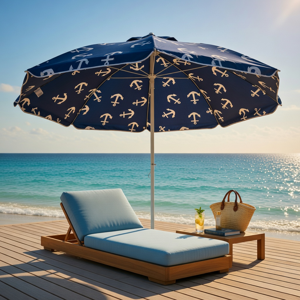 Parasol extérieur ajustable pour plage et jardin