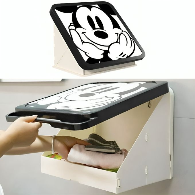 Boîte murale pliante design Mickey – rangement pratique